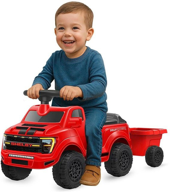 Jamara Shelby Ford F-150 Raptor Rutscher mit Anhänger rot ab 1 Jahr - Bild 2