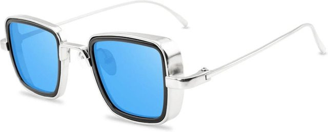 Yiran bag Sonnenbrille, Steampunk, Metall, Quadrat, Vollrand, Unisex, blue - Bild 1