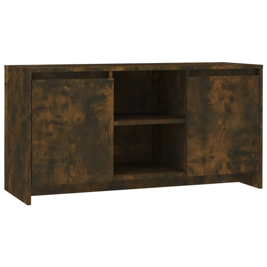 vidaXL TV-Schrank aus Holzwerkstoff in Räuchereiche, minimalistisches Design für dein Wohnzimmer, B/T/H: 102 x 37,5 x 52,5 cm - Bild 2