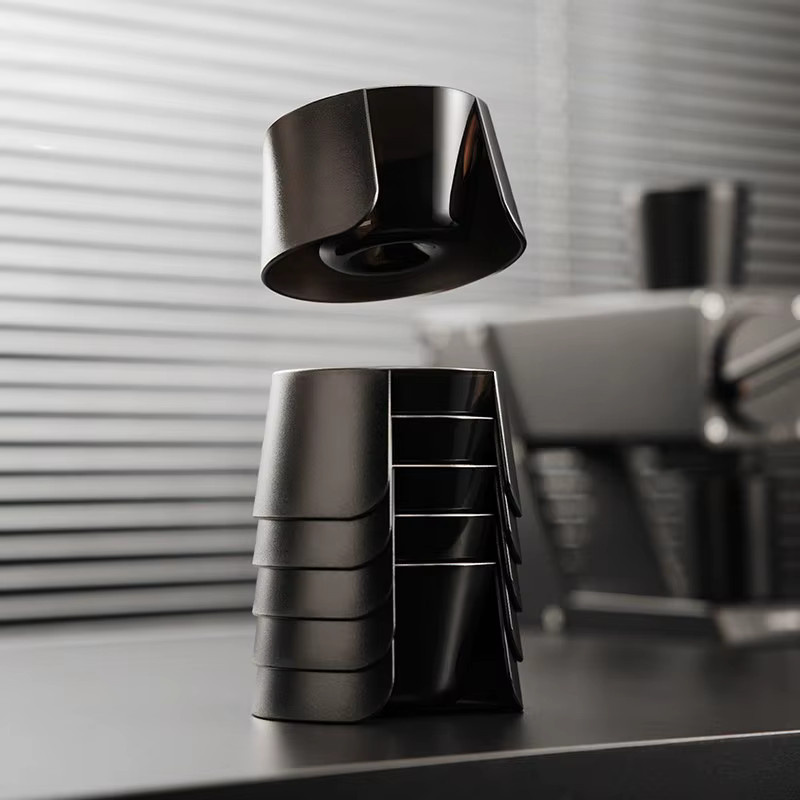 JUSTINLAU Stapelbare Kaffee-Verkostungsschale aus lebensmittelechtem Kunststoff in Schwarz für professionelle Barista-Bewertungen - Bild 3