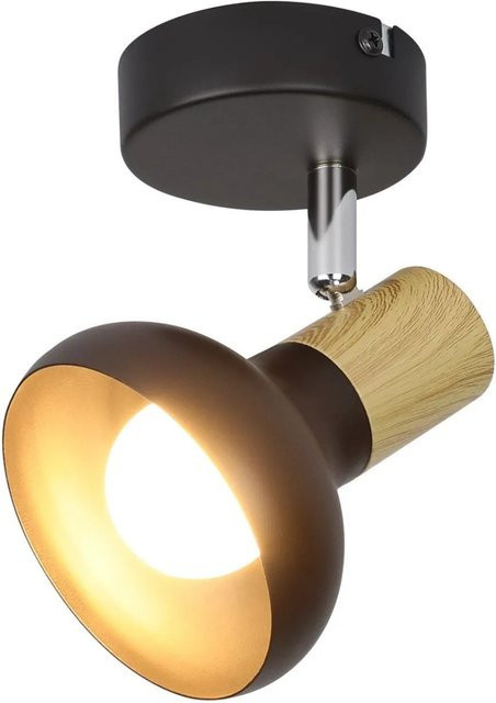 NETTLIFE Deckenstrahler aus Metall im Industrial-Design, Schwarz, verstellbar, E14 Fassung - Bild 1