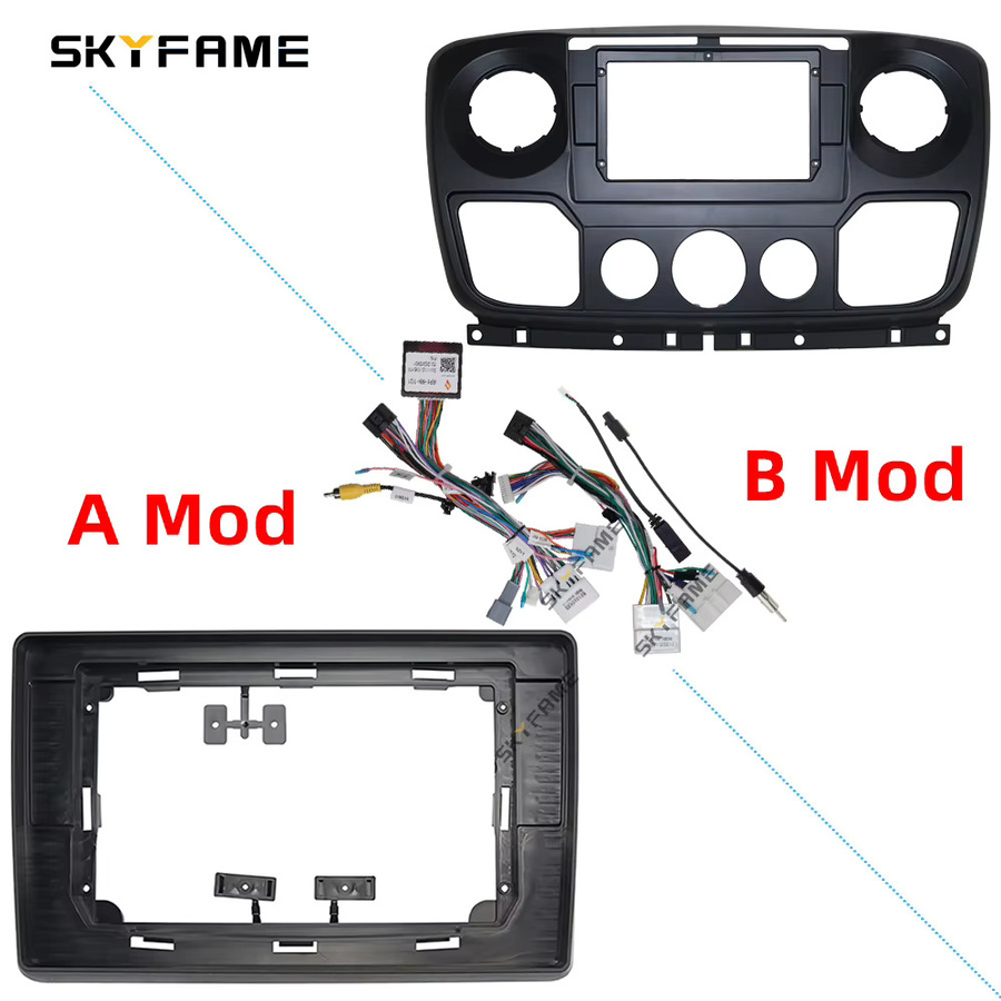 SKYFAME Auto Rahmen Fascia Adapter mit Canbus Box für Nissan NV400, Opel Movano und Renault Master, Android Radio Einbaukit, Schwarz - Bild 4