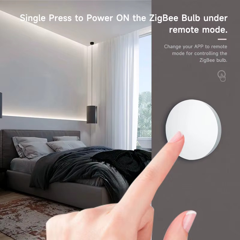 iHseno Zigbee 3.0 Smart Button Szenenschalter Drahtlose Ein-Tasten-Fernbedienung in Weiß für Smart Home Automatisierung mit Alexa und Google Home - Bild 2