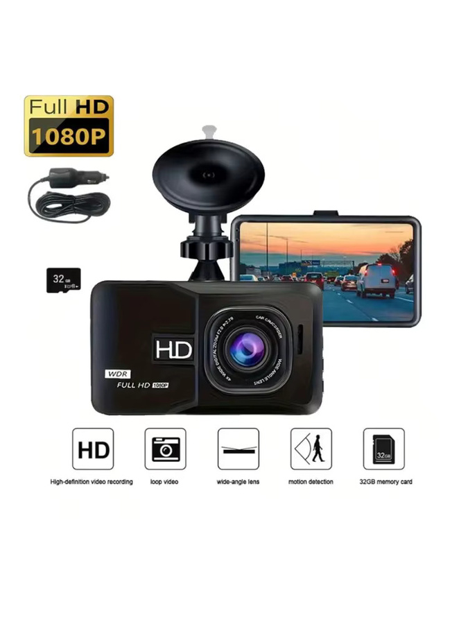 KVANNO Dashcam Full HD 1080P mit Ultraweitwinkel, Nachtsicht und G-Sensor in Schwarz - Bild 7