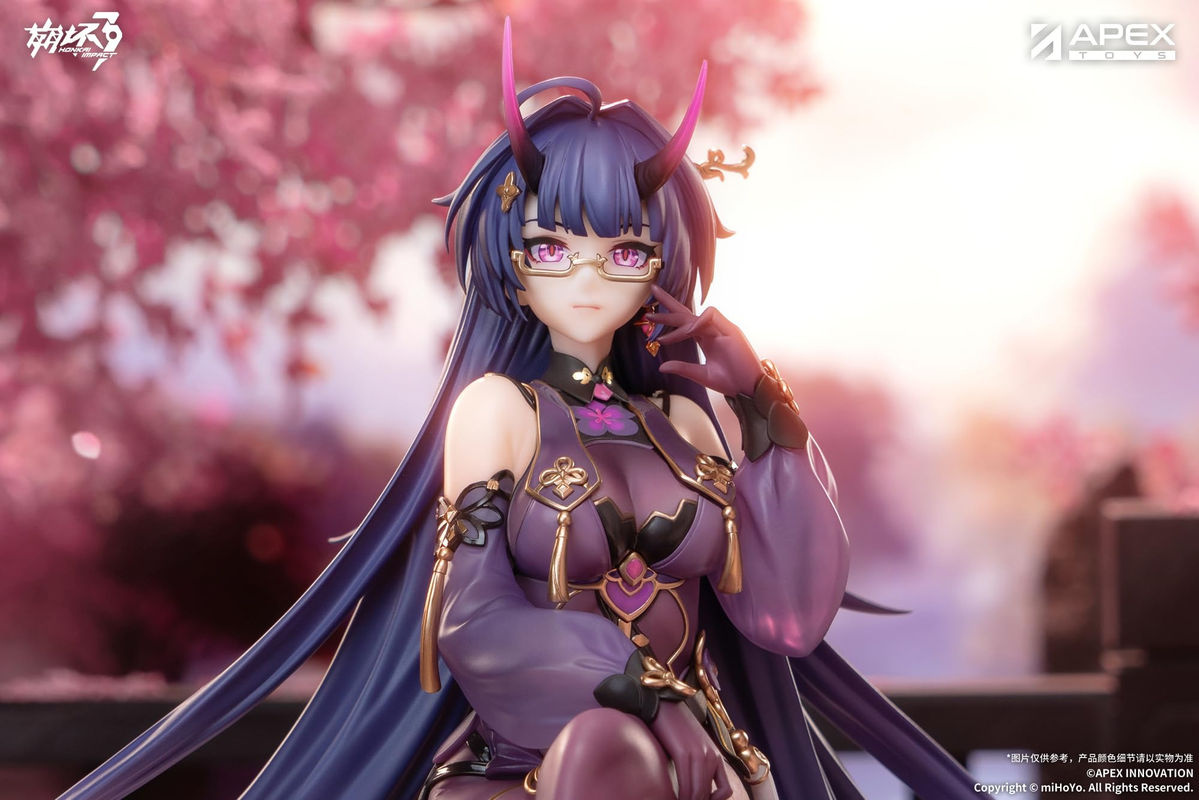 APEX Honkai Impact 3rd Raiden Mei Herrscher der Blitz Lente Nacht Regen Figur Ver. 1/7 in Lila aus PVC und ABS - Bild 2