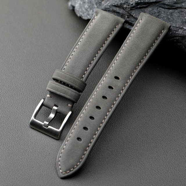 Raystray Uhrenarmband Leder, Grau, Unisex - Bild 1