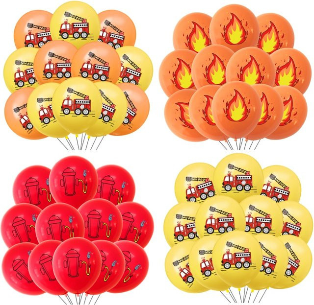 Brilliant Life Feuerwehrauto-Party-Luftballons-Set, 12-teiliges Set - Bild 1