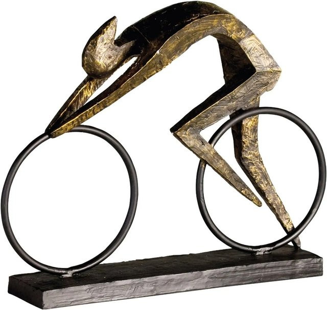 Gilde Skulptur Racer in Bronzefarben, moderne Tischdekoration, Höhe: 36 cm, Breite: 28,5 cm - Bild 1