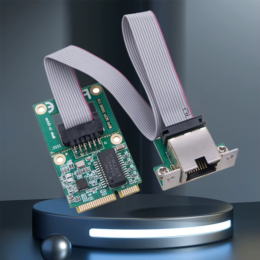 VODOOL Mini PCIe Gigabit Ethernet Netzwerkadapter RTL8111H LAN Karte für Desktop-PC in Grün - Bild 3