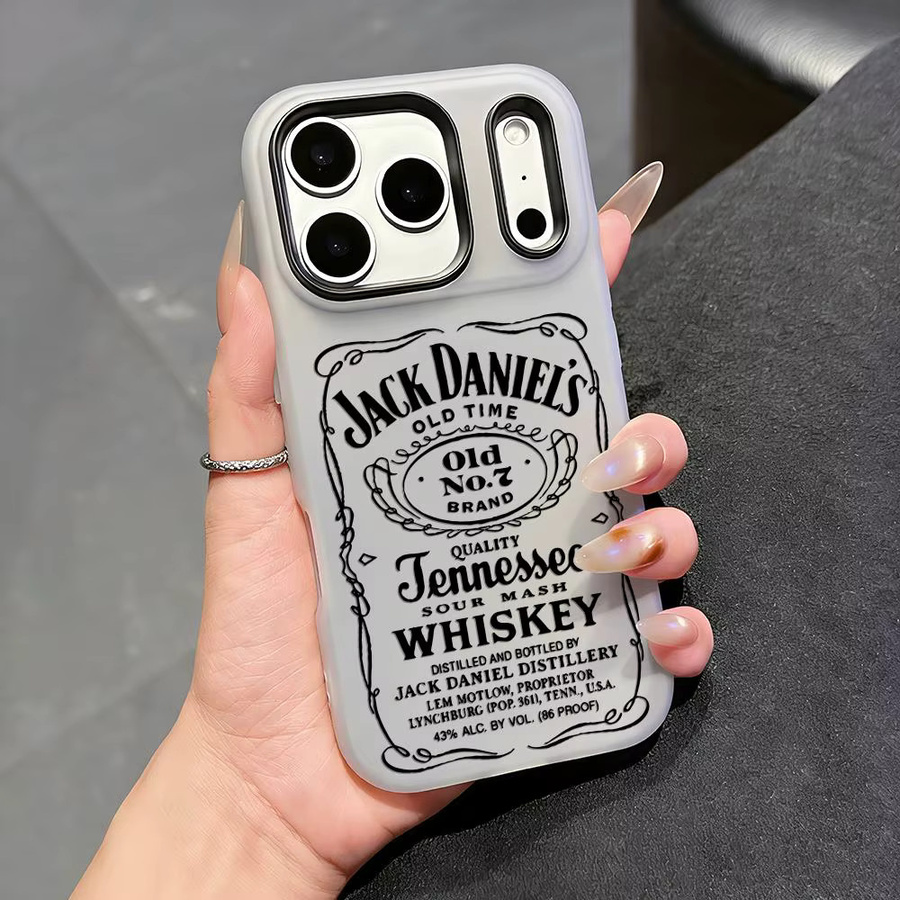 Transparente Jelly Handyhülle im Jack Daniels Design für dein iPhone (kompatibel mit iPhone 11 bis iPhone 17 Pro Max) - Bild 1