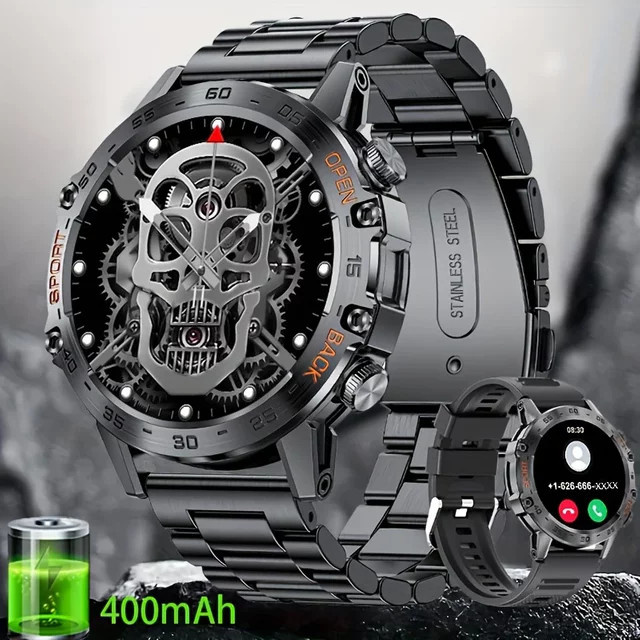 LIGE Smartwatch mit AMOLED Bildschirm, Bluetooth Anruffunktion und wasserdichtem Sportarmband in Schwarz für iOS und Android - Bild 1