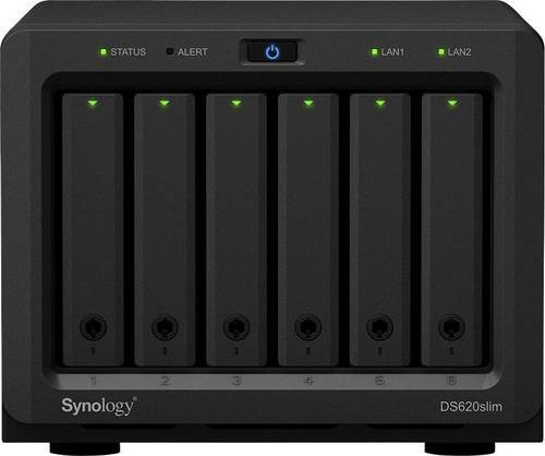 Synology DiskStation DS620slim NAS-Server Gehäuse mit 6 Bay in Schwarz und USB-C Anschluss - Bild 1