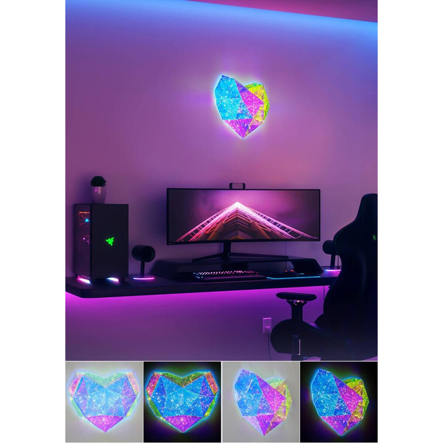 Nolo LED-Dekoleuchte Heart transparent B/H/T: 45 x 9 x 38 cm - Bild 3