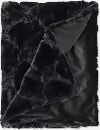 Plaid JOOP! COZY CORNFLOWER in Schwarz mit floralem Design, B/B: 130 x 170 cm - Bild 1