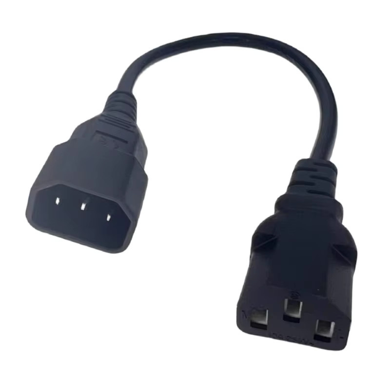 Fengyi IEC C14 auf IEC C13 Stromverlängerungskabel in Schwarz für PC, Monitor und Bühnenlicht - Bild 2
