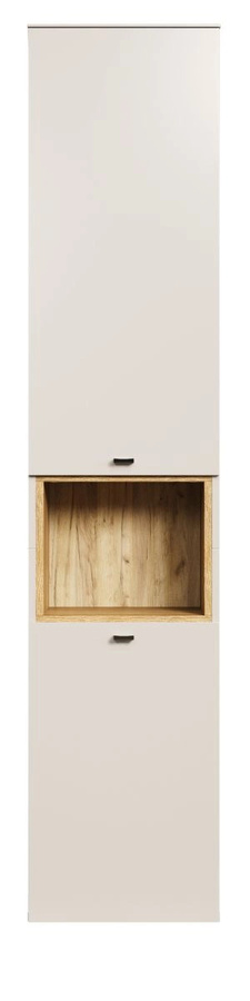 Badezimmer Hochschrank Jardins in Kaschmir und Eiche, B/T/H: 40 x 31 x 186 cm - Bild 5