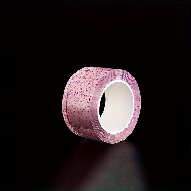 Wiederverwendbares Nano Doppelseitiges Glitzer Klebeband in Pink für Bastelarbeiten und Dekoration - Bild 1