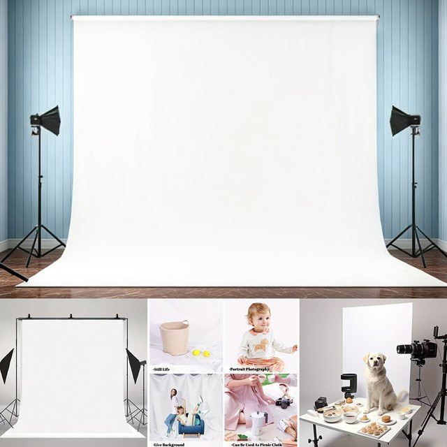 Yeele Fotohintergrund aus Vinyl in Weiß für Porträtfotografie und professionelle Studioaufnahmen - Bild 1