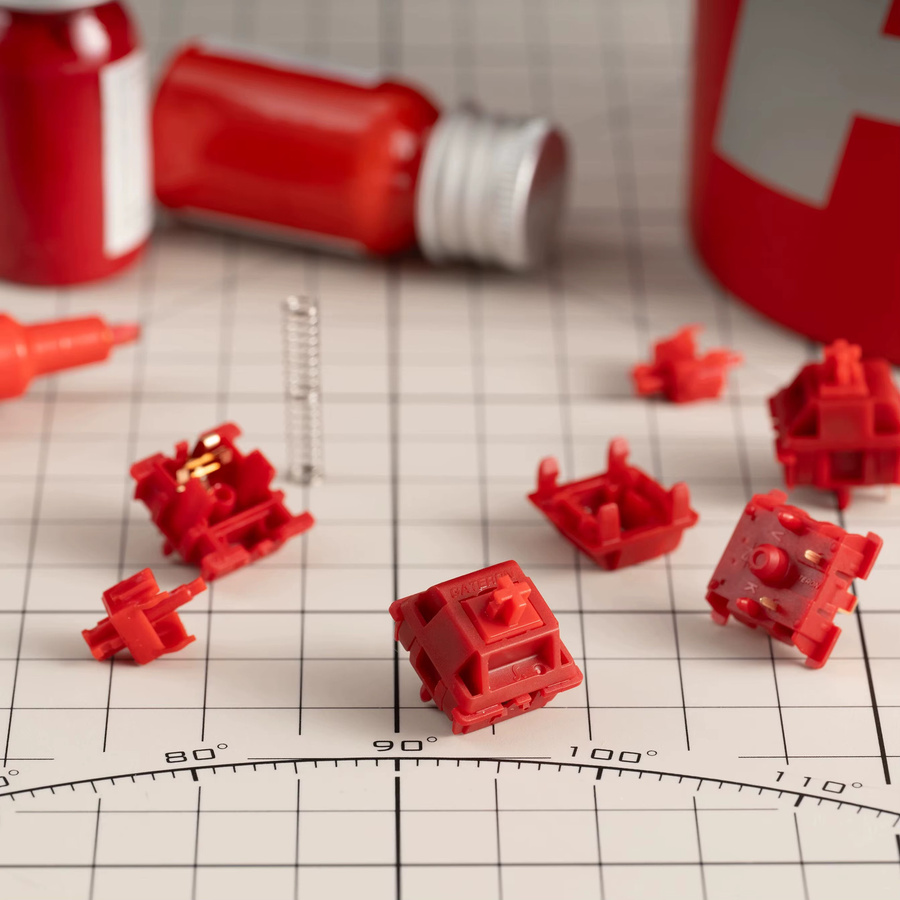 Siliworks Typ R mechanische Tastaturschalter taktil in Rot - Bild 2