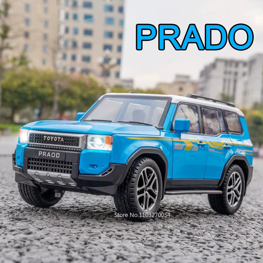 MAKEDA Prado LC250 LC80 Modell Spielzeug, 1:24, Metall, mit Licht und Sound - Bild 3