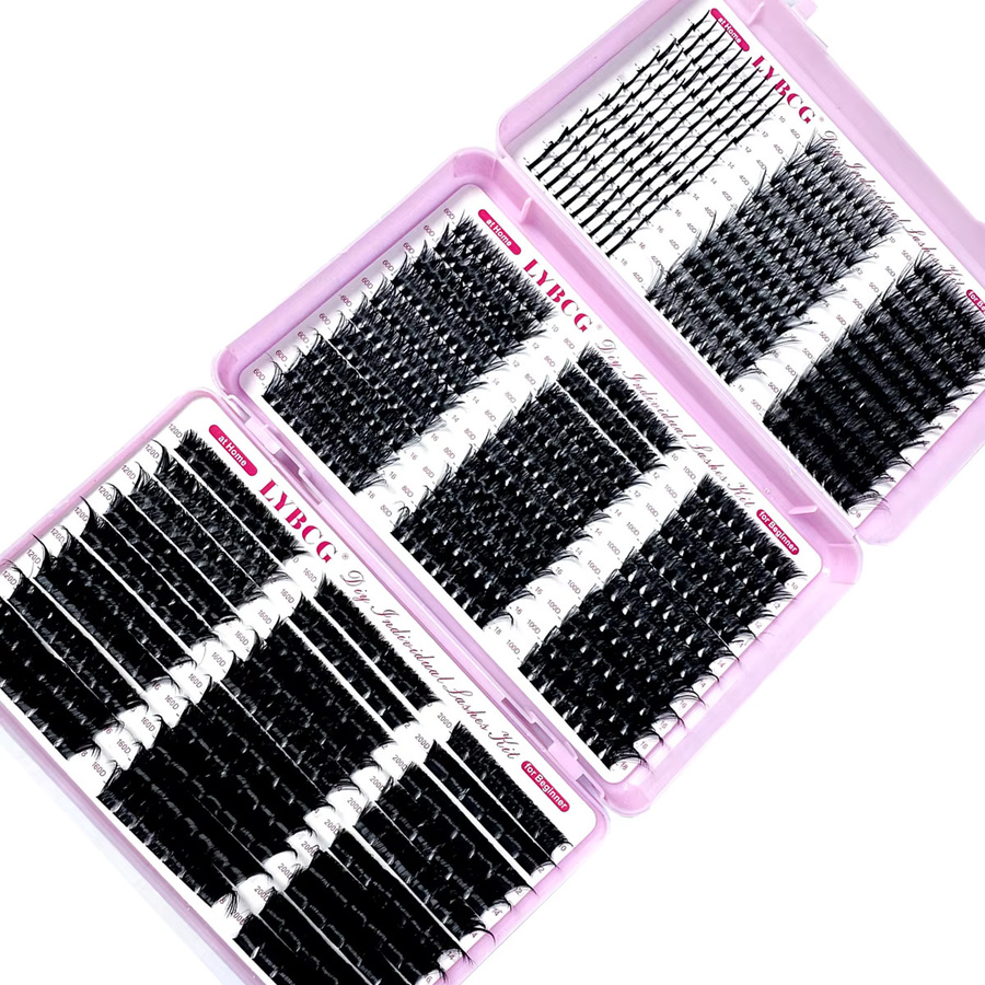 LYBCG Einzelwimpern Wispy, Black, Unisex, 780 Stück - Bild 4