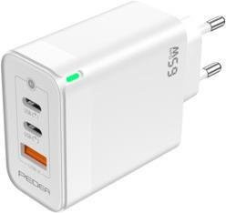 PEDEA Triple Schnellladegerät 65W GaN mit USB-C und USB-A in Weiß - Bild 1