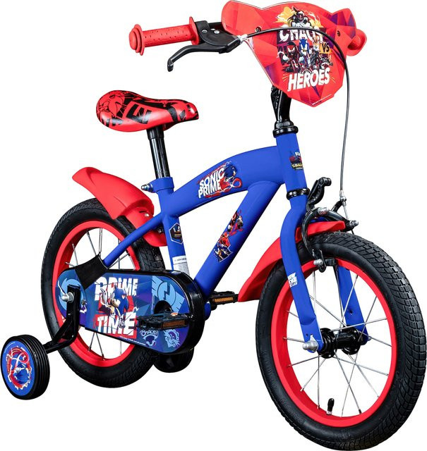 Volare Sonic Kinderfahrrad, 14 Zoll, mit Stützräder und Rücktrittbremse - Bild 1