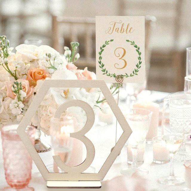 10 Stück Tischkartenhalter aus Holz mit Nummern 1-10 für Hochzeiten und Geburtstagsfeiern - Bild 1