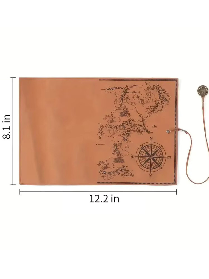 Retro Bleistiftmappe aus Leder in Braun mit Roll-up Design und Schnappverschluss - Bild 2