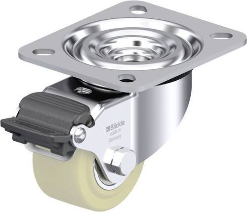 Blickle L-GSPO 60K-RA Stahlblech-Lenkrolle in Silber mit 60mm Rad-Durchmesser und 250kg Tragfähigkeit - Bild 1