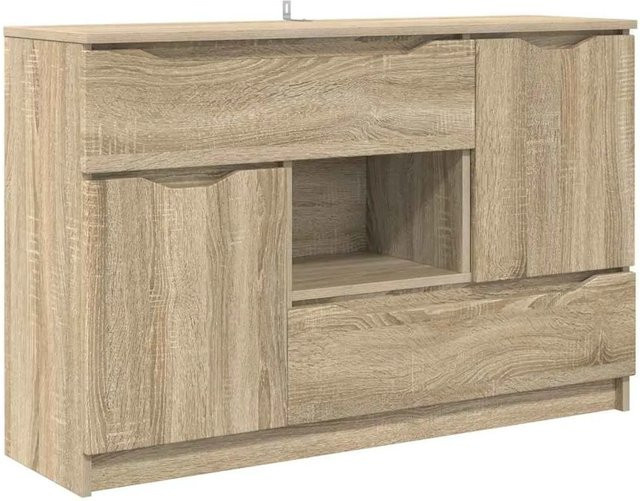 vidaXL Sideboard Sonoma-Eiche in Braun aus Holzwerkstoff, B/T/H: 100 x 30 x 65,5 cm - Bild 1