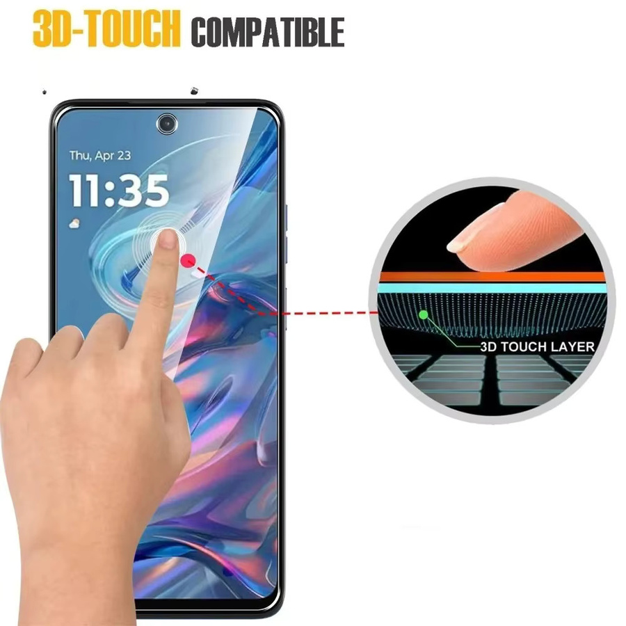 2er-Pack Displayschutzfolie aus gehärtetem Glas für Motorola G35, G34 und Moto G32 HD, transparent, 9H kratzfest und case-freundlich - Bild 2