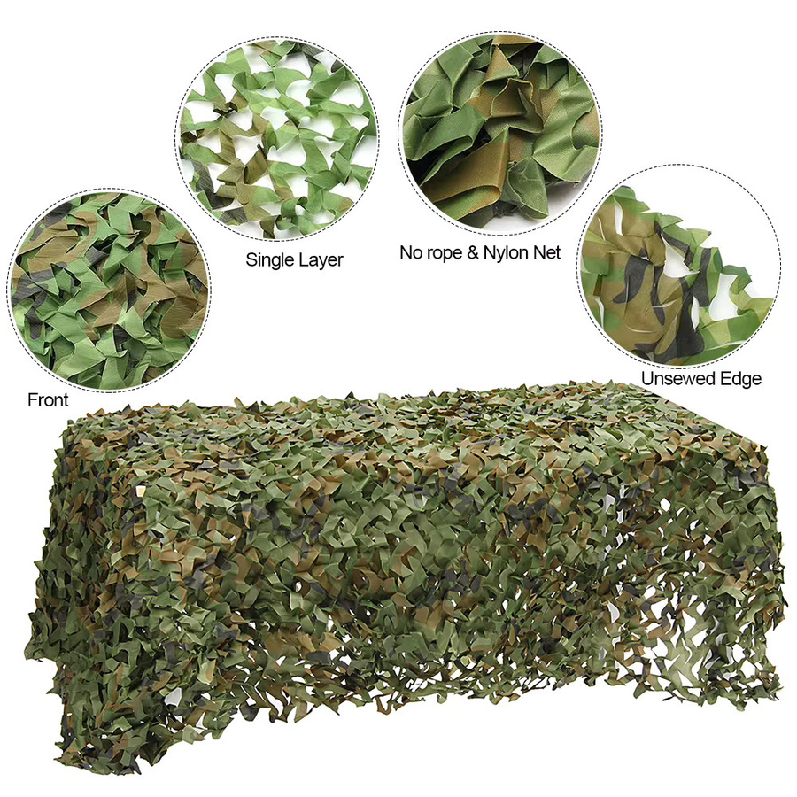 Camouflage Tarnnetz für Jagd und Outdoor als Dekoration und Sonnenschutz in Grün - Bild 3