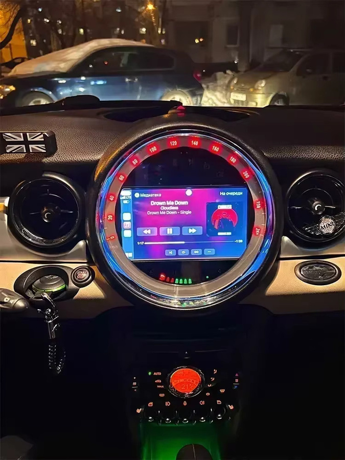SZCHSTEK Android 14 Kabelloses CarPlay Multimedia-System mit GPS und WIFI für BMW Mini Cooper S Clubman R55 Clubvan R56 Cabrio R57 Coupe R58 R59 in Schwarz - Bild 7