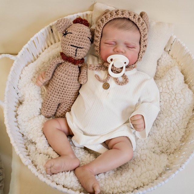 NPK Pascale Reborn-Babypuppe, Ganzkörper-Babypuppe, 19 Zoll, Soft Touch - Bild 1