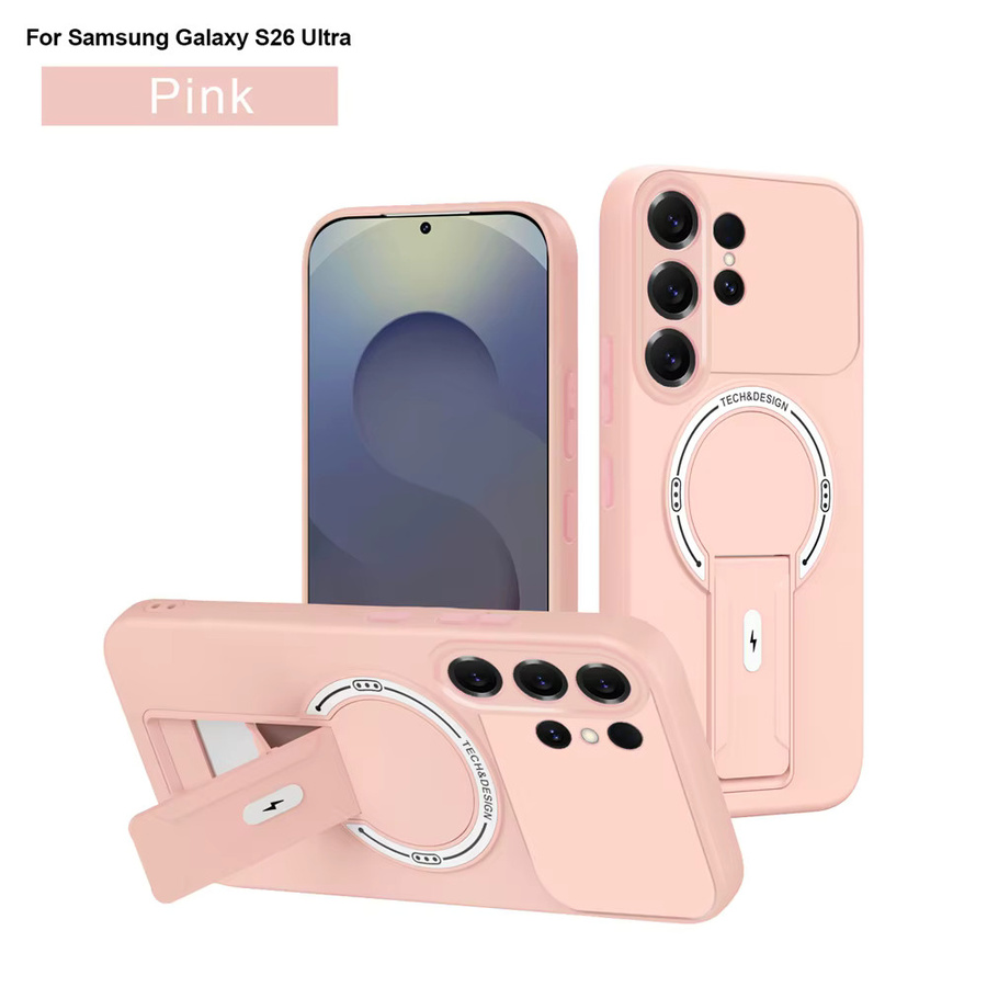 Magnetische Standhülle für Samsung Galaxy S26 Ultra und S26 Plus mit MagSafe Unterstützung, mattes Design und Sturmschutz - Bild 2