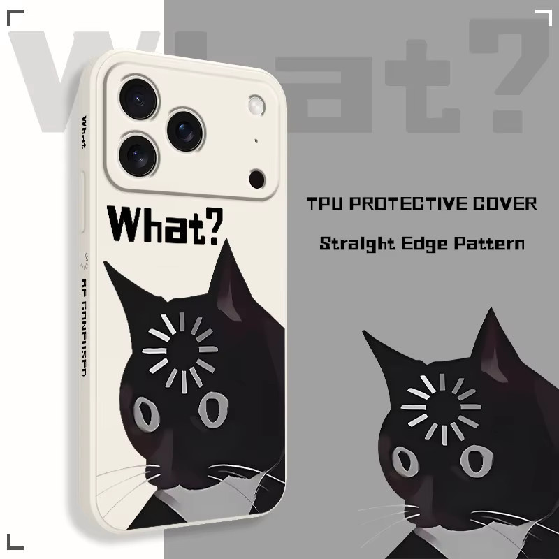 Dumb Cute Cat Handyhülle aus Flüssigsilikon für Apple iPhone 17 16 15 14 13 Pro Max Mini Air Plus in Grün - Bild 3
