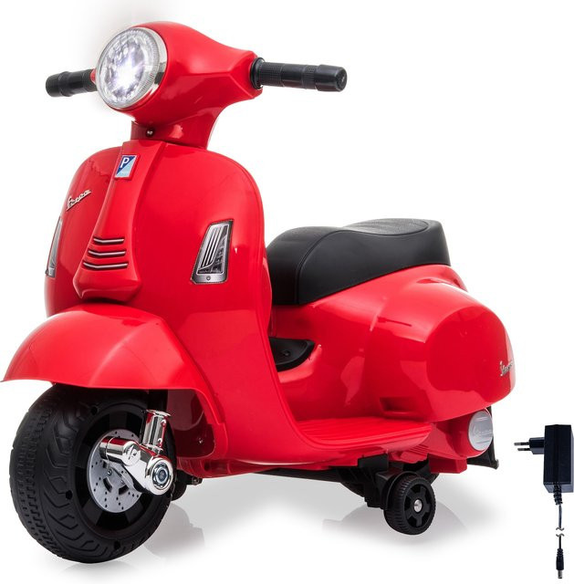 JAMARA Vespa Ride-on Mini Elektrofahrzeug rot ab 18 Monaten - Bild 1