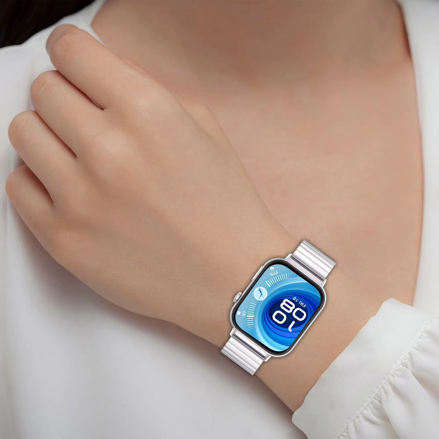 Huawei Uhrenarmband Edelstahl, Silber, Huawei Watch Fit 4 Pro/Fit 4/Fit 3 - Bild 2