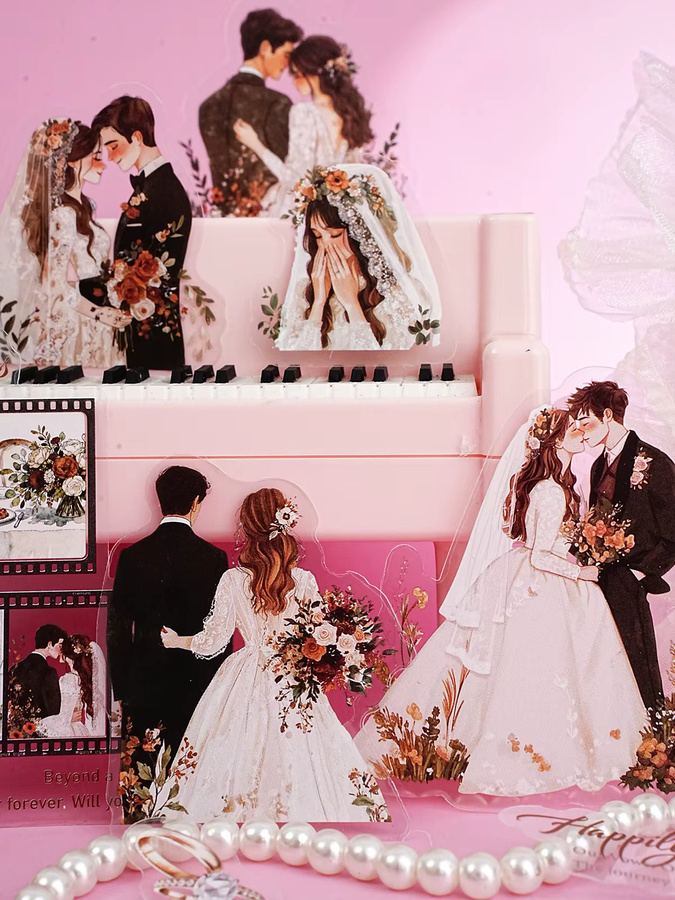 Etori Life Love for a Lifetime Hochzeitsthema Aufkleber, 15 Stück, Multicolor, Scrapbook-Zubehör für Laptop, Telefon und Fotoalbum - Bild 5
