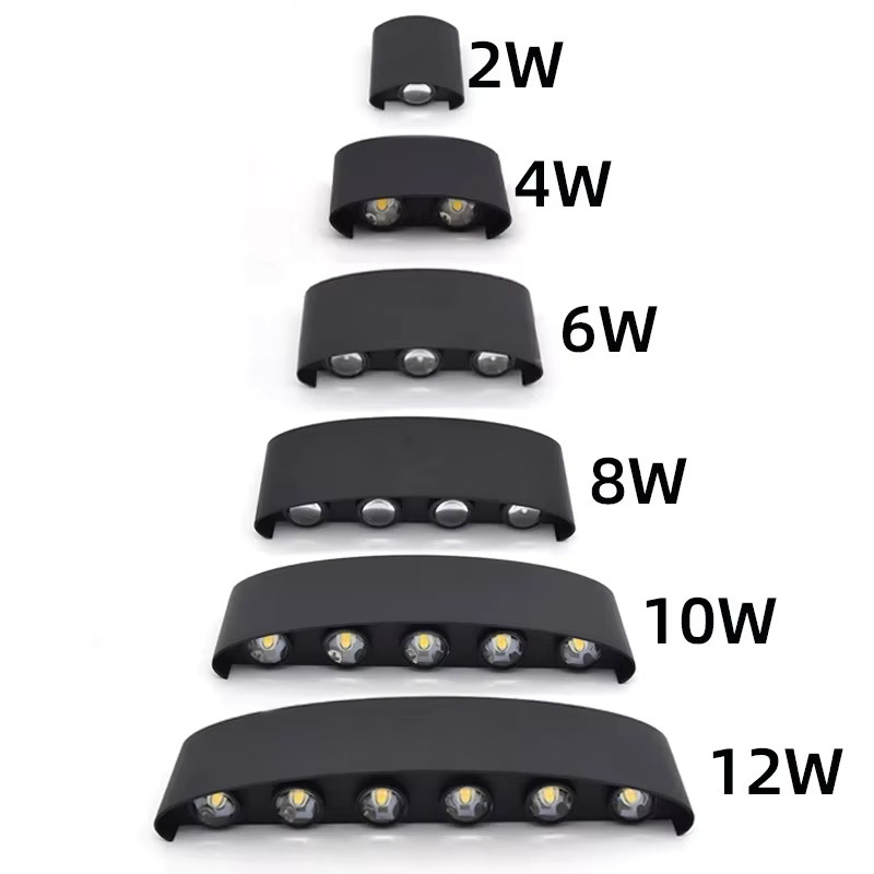 CYLRDXK LED Wandleuchte IP65 aus Aluminium in Silber, moderne Up-Down Außenleuchte für Garten, Treppen, Wohnzimmer und Schlafzimmer, Warmweiß - Bild 3