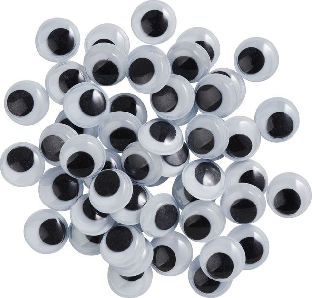 VBS Wackelaugen zum Aufkleben Rund 12 mm 50-teiliges Set - Bild 1