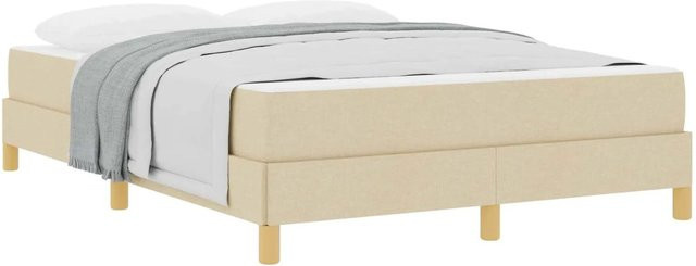vidaXL Boxspringbett mit Matratze in Beige aus Stoff mit Taschenfederkern B/T/H: 140 x 190 x 164 cm - Bild 1