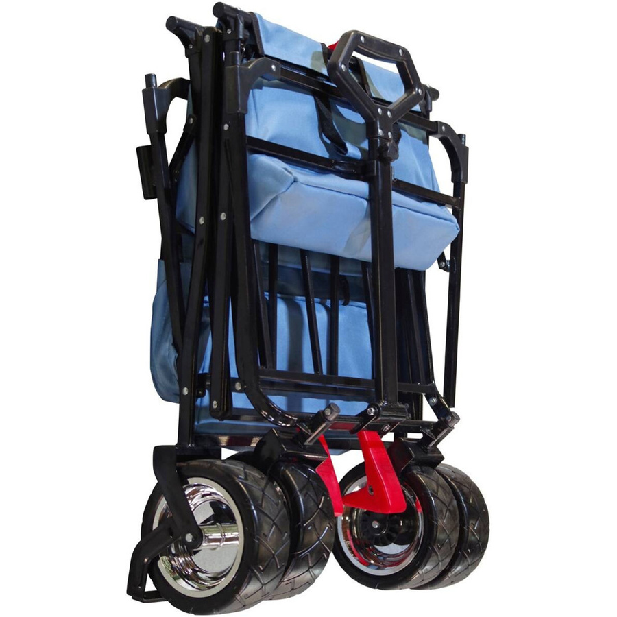Axi Bollerwagen AB210 faltbar mit Dach in Blau und Grau, B/H/L: 59 x 102 x 134 cm - Bild 3