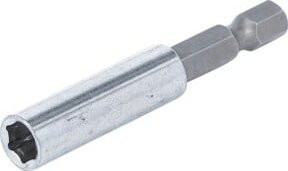 BGS Magnetischer Bithalter mit Außensechskant 6,3 mm in Silber, Länge: 60 mm - Bild 1