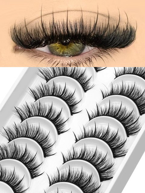 Lasvirey Künstliche Nerz-Wimpern, Black, Unisex - Bild 1