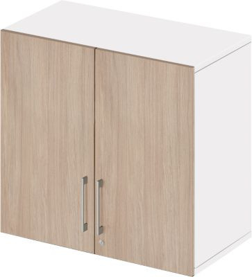 Schäfer Shop Select Aufsatzschrank LOGIN, 2 Ordnerhöhen, weiß/Eiche-Dekor, B/T/H: 80,0 x 42,0 x 72,6 cm - Bild 1