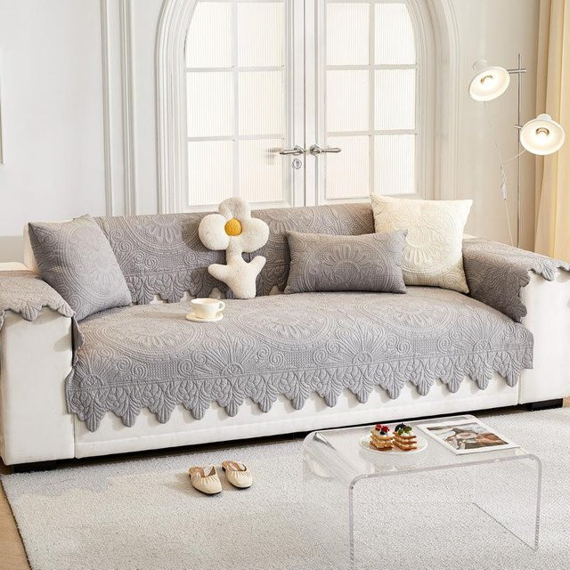 Super Six Sofa-Kissen aus Baumwolle mit Jacquard-Design, rutschfest und waschbar, Retro-Stil, B/T: 70 x 70 cm - Bild 1