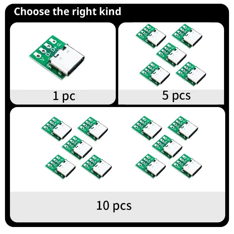 GGBEE USB-C 3.1 Typ C Stecker 16 Pin Test PCB Adapter Board für DIY Datenübertragung - Bild 2