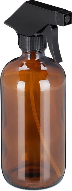 Relaxdays Sprühflasche aus Glas in Braun, 2er Set, Höhe: 22 cm, Breite: 7 cm, Tiefe: 10 cm - Bild 1